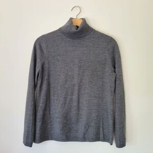 Pendleton Charcoal Turtleneck Sweater *Flawed* Petite M 100% Merino Wool